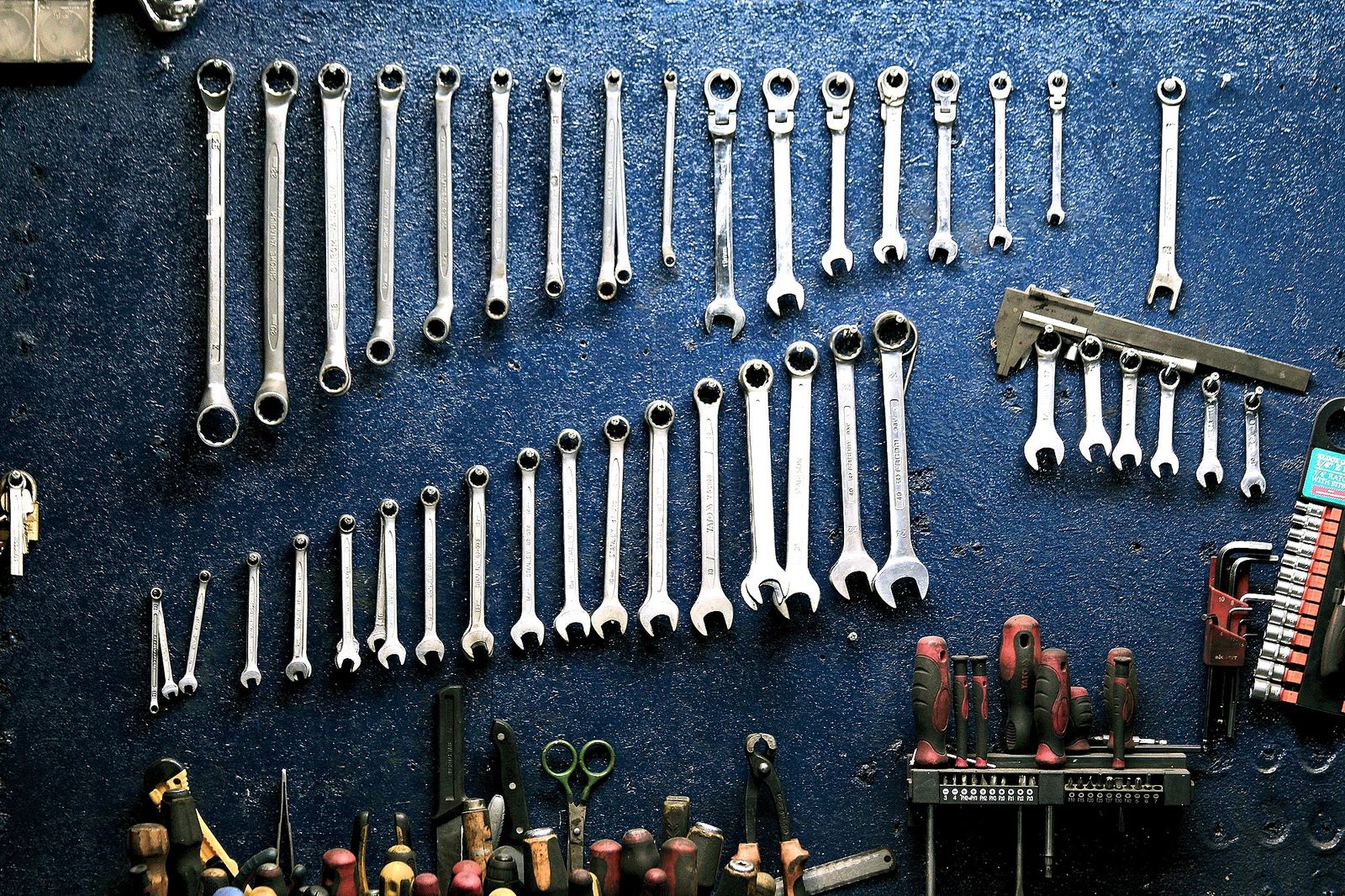 Werkstattwerkzeuge und Schlüssel